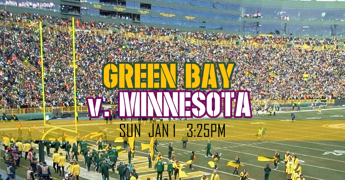 Happy New Years Packers Vs. Vikings Jan. 1 2023 Lambeau Field